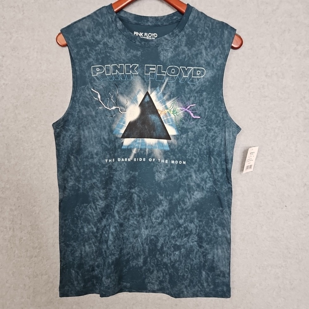 Pink Floyd Dark Side Of The Moon Tie-Dye Sleveless Tank Top T-Shirt Mens Size S